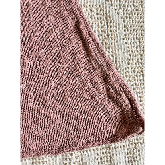 AMERICAN EAGLE OUTFITTERS Rose Pink Nubby Knit Strappy Back Tank Size Medium - Picture 12 of 12